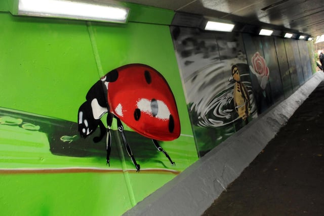A subway in Barnes was brightened up with a series of animal images by Frank.