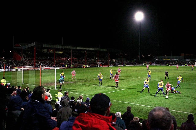 A general view of Belle Vue during the FA Cup second round replay between Doncaster Rovers and Mansfield Town on December 12, 2006.