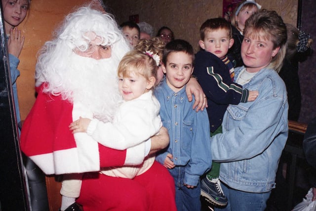 It wouldn't be Christmas without a visit from Santa and here he is at the 1994 Chipper Club party.