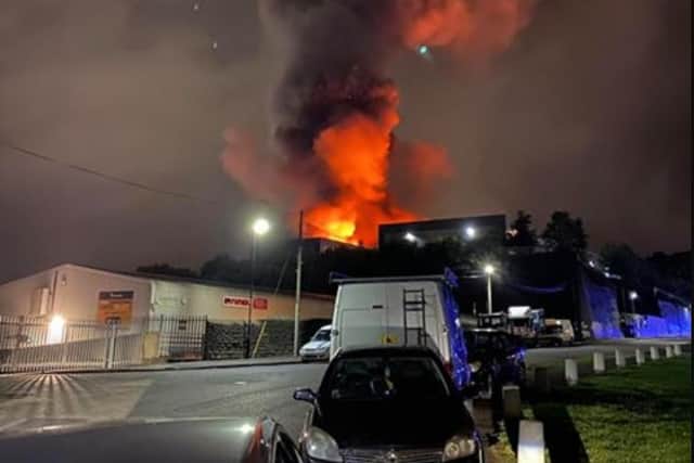 Major fire breaks out on Parkwood  industrial estate, Sheffield