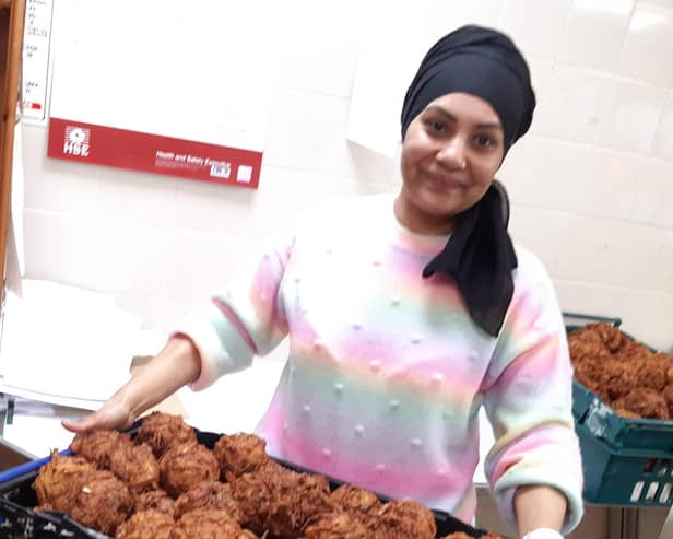 A popular Sheffield farm shop and deli, Beeches of Walkley, has seen its future secured after an 11th hour take over. Dula Bibi is pictured with some of the onion bhajis produced in the kitchen at Beeches of Walkley