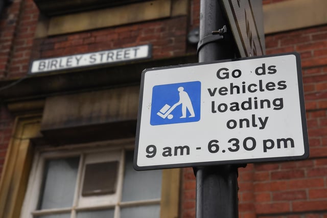 Drivers can load and unload from vehicles on Birley Street if they park in one of the designated loading bays