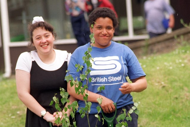 Pupils from East Hill School planted a tree in 1998
