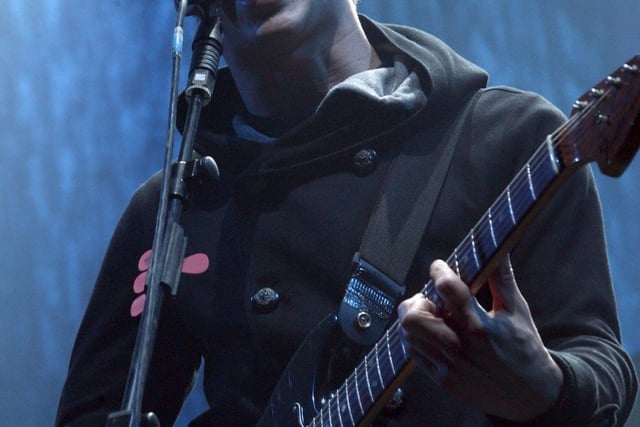 Alex Turner of The Arctic Monkeys performing on the Pyramid stage at the 2007 Glastonbury Festival on: Friday, June 22