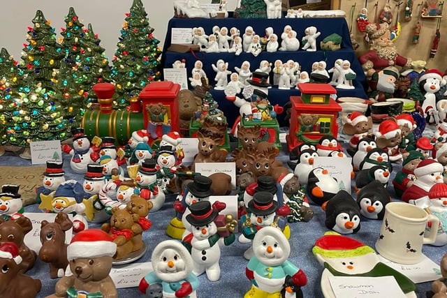 Market-goers could purchase seasonal figurines alongside lots of products made by local craftspeople - from brownies, to candles to Henderson's Relish bottles decorated according to the city's two major football clubs' strips.
