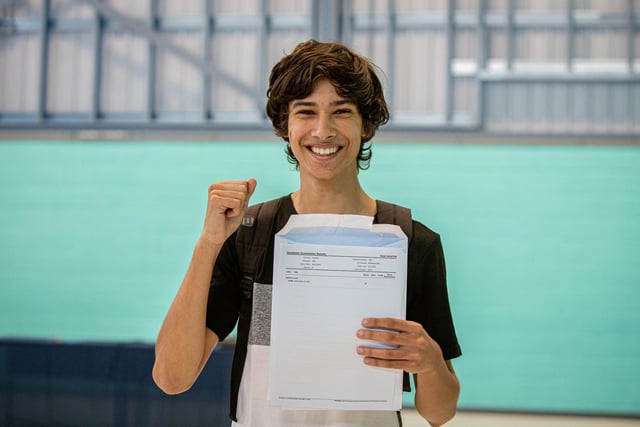 Melic Oughton pleased with his results at UTC College in Portsmouth. Picture: Habibur Rahman