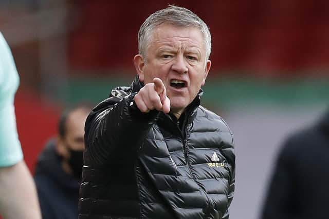 Chris Wilder will try and lift Sheffield United's players this week: Darren Staples/Sportimage