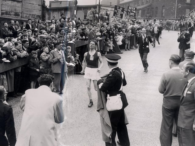 27-year-old Raymond Ibbotson of Melbourn Road wins the 33rd Star Walk in 1959