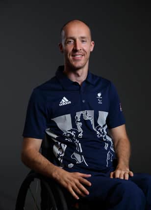 Gavin Walker, a member of the ParalympicsGB Wheelchair Rugby team.  (Photo by Jordan Mansfield/Getty Images)