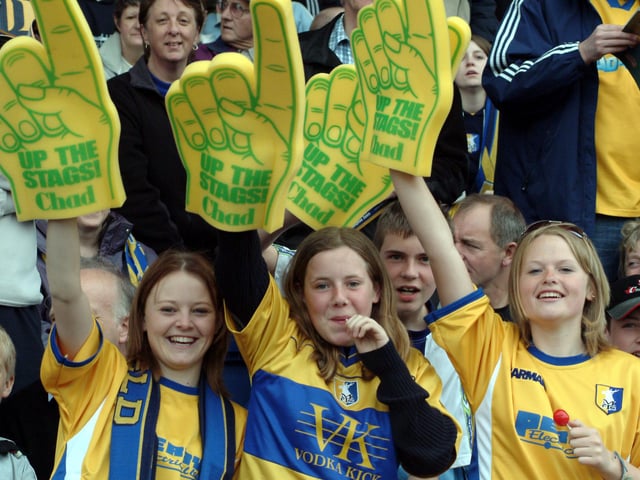 Chad's foam Stags hands proved popular in the play-offs.