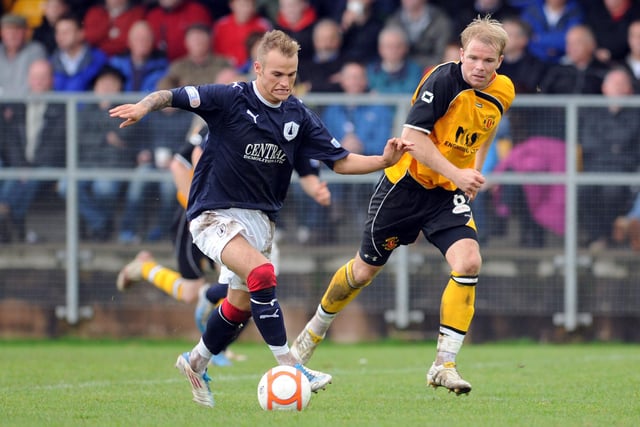 Farid El Alagui set up Mark Millar for the opener and scored two himself as Falkirk won at Galabank to qualify for the final of the Challenge Cup.