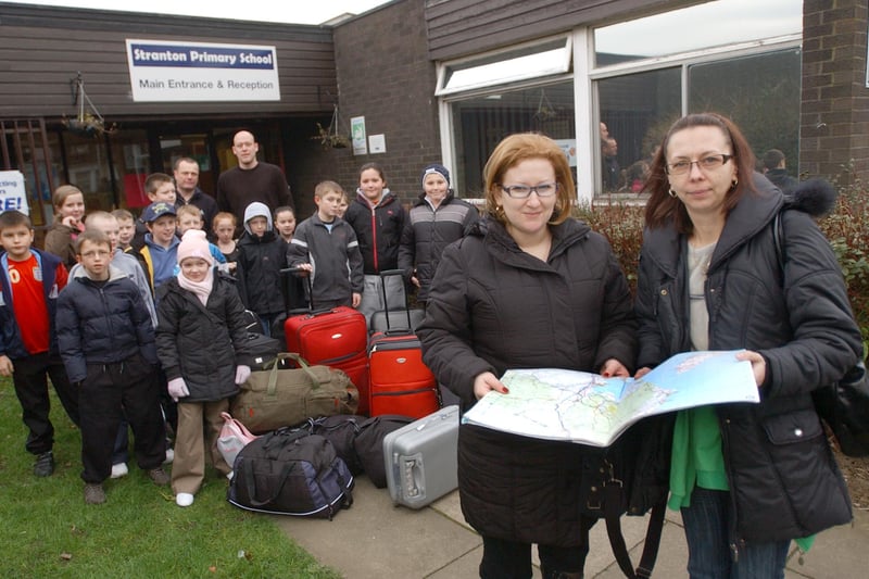 Pupils from Stranton Primary School were off to Carlton Camp in this photo from 2008. Joining them were two teachers from Romania.