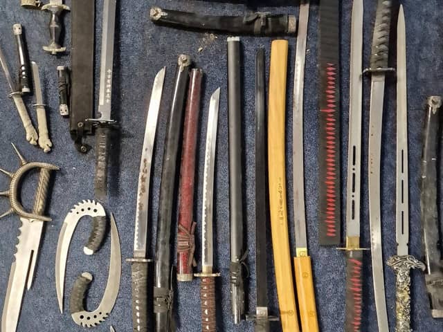 File photo. Hundreds of knives, axes and swords were reportedly seized from a property in Parson Cross, in Sheffield, as part of an investigation into the sale of weapons to children online.