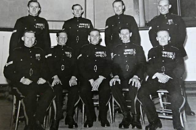 This picture of men in uniform is another from the abandoned Birley Spa photo album