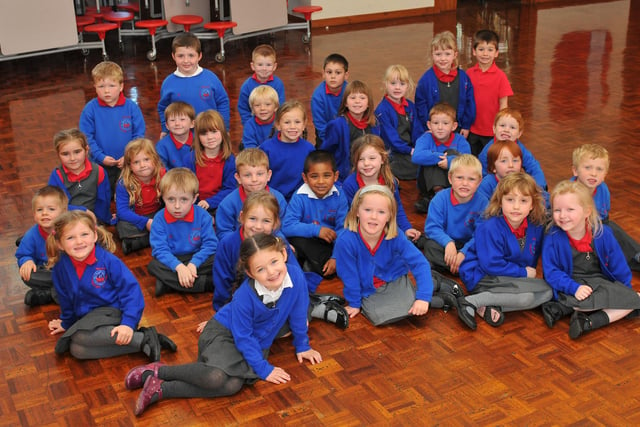 The Class 1 new starters at Throston Primary School were in the picture in September 2011.