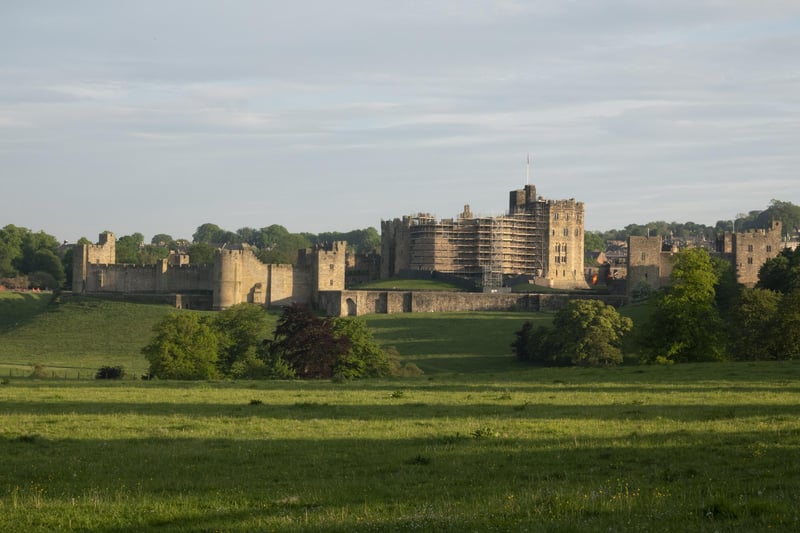 The view towards Alnwick Castle.