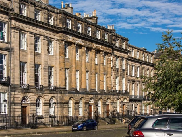 Front of building.