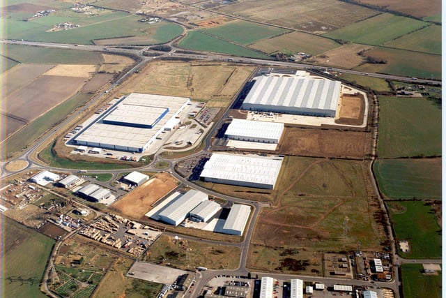 Aerial view of the Quadrant development in Doncaster in 2005