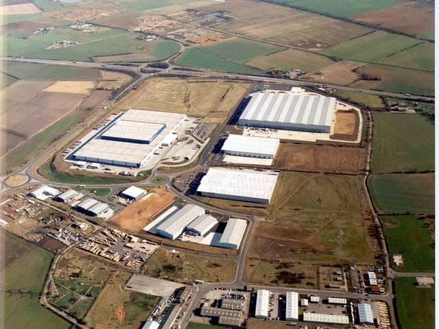 Aerial view of the Quadrant development in Doncaster in 2005