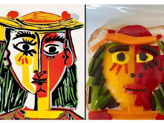 Caroline Barnes, a human resources business partner at the University of Portsmouth, has been recreating famous paintings on her toast