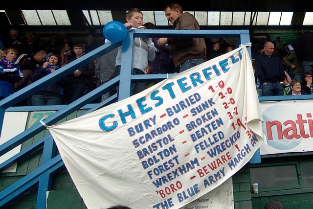Chesterfield v Bournemouth last game at Saltergate in May 2010.