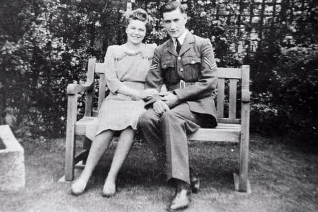 Jack Hambleton and his fiancee Dorothy when they got engaged in 1945