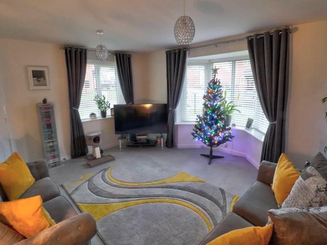 Has Christmas come early for the new owners of this Shirebrook property? The tree is already up in the light and airy lounge, which can be accessed via the entrance hallway. Two windows include a large uPVC double-glazed bay, while the floor is carpeted and there is an under-stairs storage cupboard too.