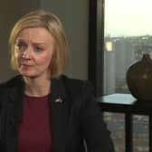 The resignation of Prime Minister Liz Truss - seen here speaking on TV on the future of Doncaster Sheffield Airport - has prompted calls by Sheffield politicians for a general election