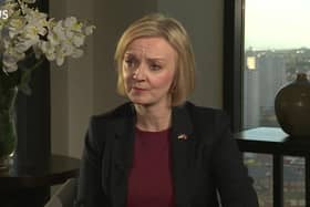 The resignation of Prime Minister Liz Truss - seen here speaking on TV on the future of Doncaster Sheffield Airport - has prompted calls by Sheffield politicians for a general election