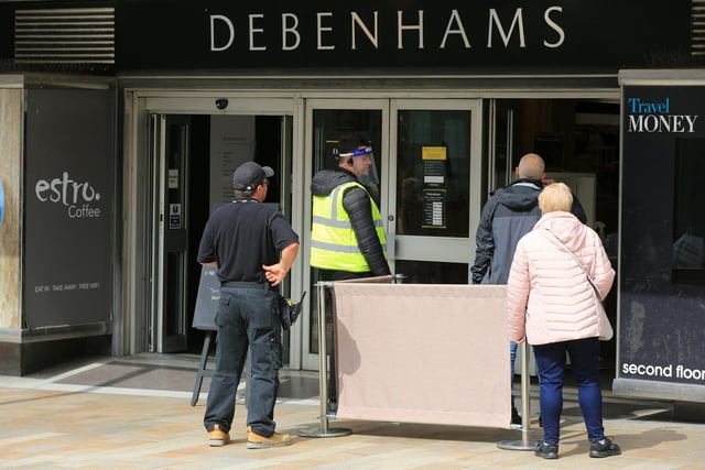 Debenhams on The Moor reopened its doors this morning.