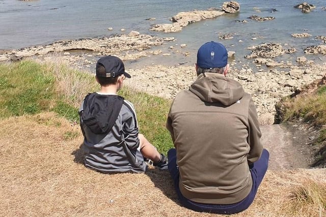 Michelle Anderson posted: My son and partner sat peacefully taking in our beautiful coastline at the Leas.