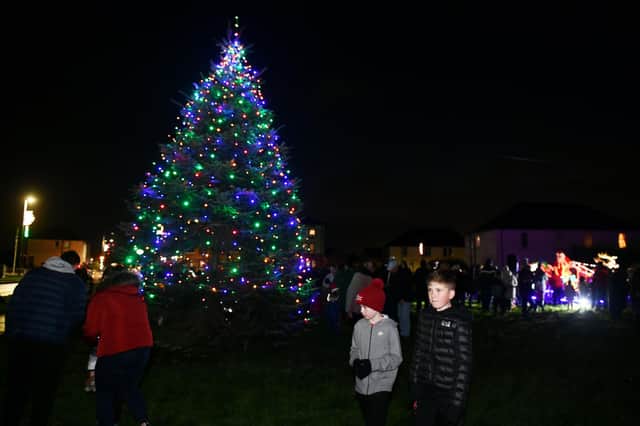 Residents in Carronshore turned out on Friday, December 3 to see the community's festive lights switched on.