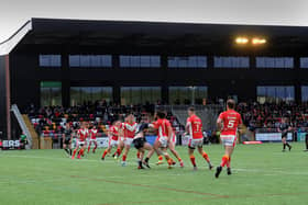 Sheffield Eagles began life at the Olympic Legacy Park Community Stadium with a win over Widnes Vikings on Monday. Photo: Simon Hulme.
