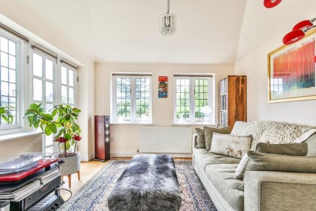 This is the garden room which, the estate agent says, 'could be used as a play room, a music room or simply somewhere to escape to and enjoy the views'.