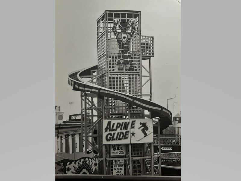 The helter skelter at Kiddies Corner in 1984