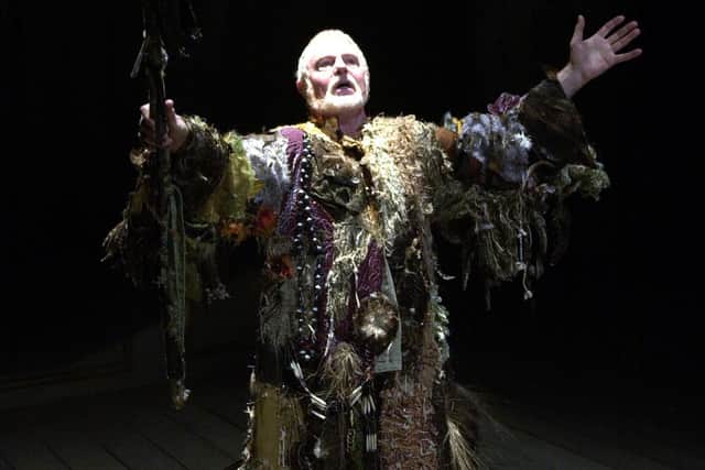 Derek Jacobi as Prospero  in the Crucible Theatre's production of The Tempest in September 2002 - he was brought to Sheffield by Michael Grandage