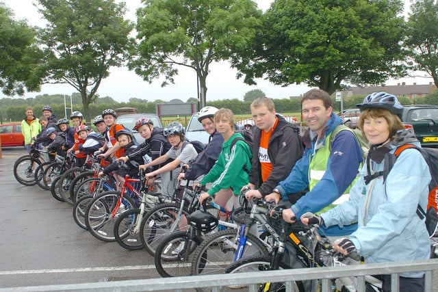 These fundraising cyclists set off from English Martyrs School and Sixth Form College for this charity event in 2009 but who can tell us more?
