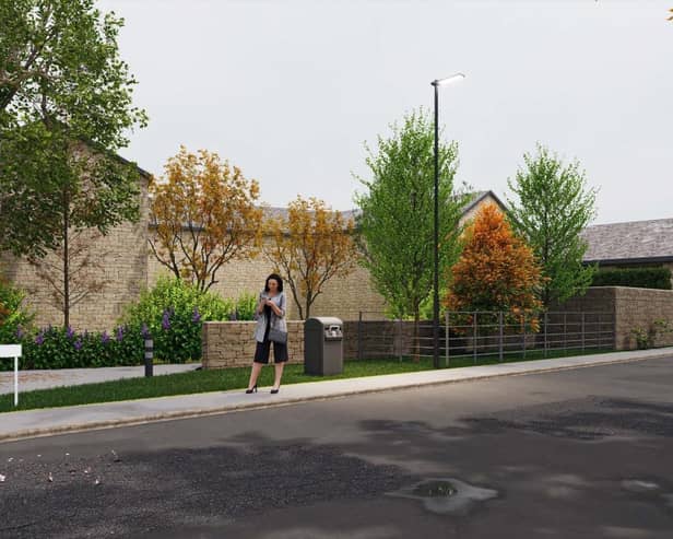 Locals have hit out at a proposal to build a stone wall and a fence around parts of a green verge in front of the Coach House in Sheffield as they say dog walking space will be lost.