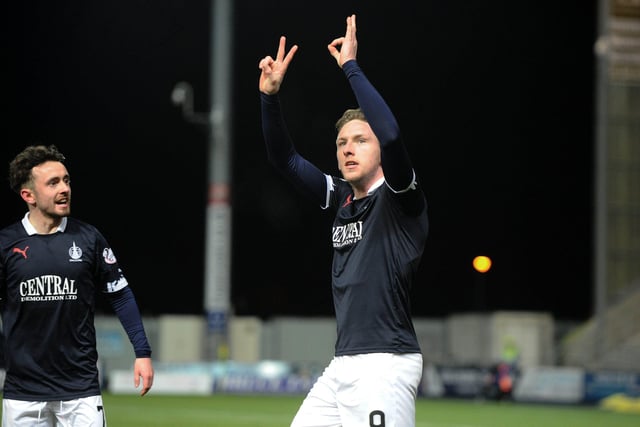 A chilly Tuesday night game at the Falkirk Stadium saw the striker net number 20 - the Bairns moved up a gear after a slow first half and a quickfire double from Michael Doyle and McManus secured the points.