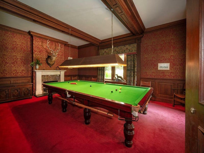 Billiards room.