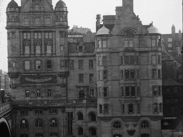 A view of The Scotsman offices from the North British Hotel in November 1957.