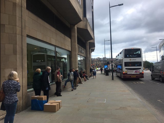 Shoppers were told to enter the store using the main Leith Street entrance only