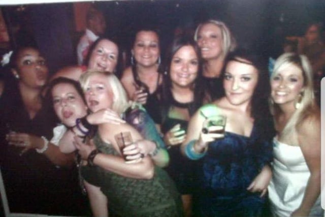 A group of friends at Kingdom nightclub in Sheffield