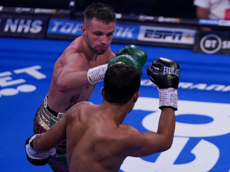 Taylor produced another faultless performance to successfully defend his WBA and IBF belts with a first-round stoppage of Thailand's mandatory challenger, Apinun Khongsong, behind closed-doors at York Hall in London last September. It was all over after two minutes and 41 seconds, with Khongsong requiring a stretcher to carry him from the arena. The 27-year-old was taken to hospital, where he was admitted for a suspected ruptured kidney.