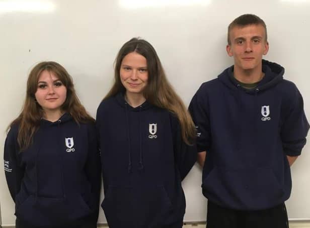 Three students helped a man who had fallen from a tram using knowledge they had learned at college.