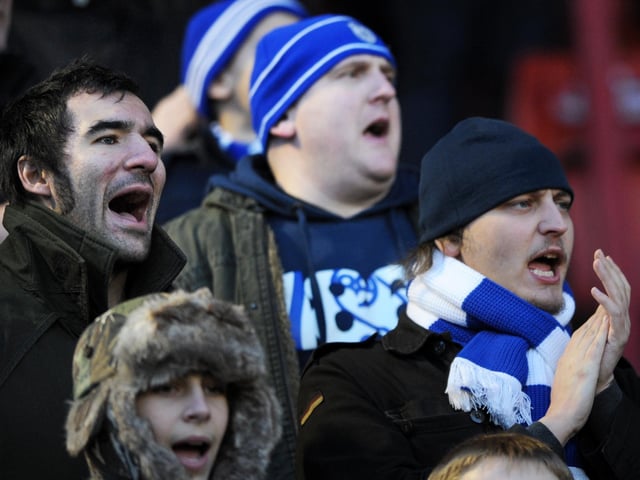 Sheffield Wednesday fans at Oakwell in 2010