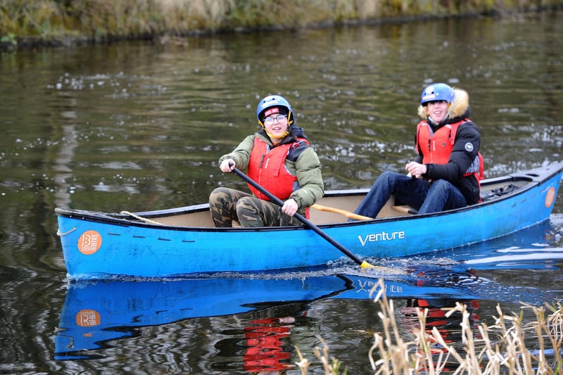 Which way to the Falkirk Wheel? Youngsters successfully navigate the canal during the clean up day