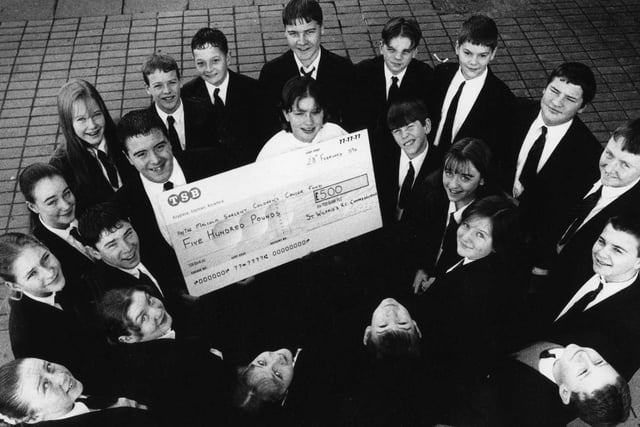 These St Wilfrids students raised cash for Cancer Research in 1996. Were you among them?