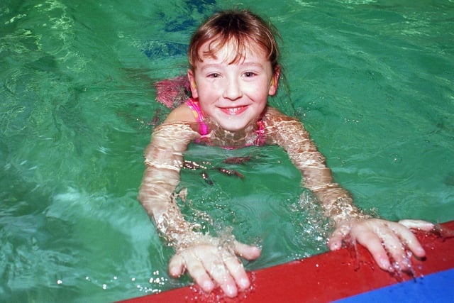 Charlotte Crowder(5) of Hutcliffe Wood Road, Sheffield, pictured at Dronfield swimming pool in 1999