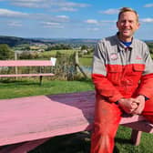 Eddie Andrew, milk producer and director of Our Cow Molly dairy, is helping the University of Sheffield ditch plastic milk bottles and use churns